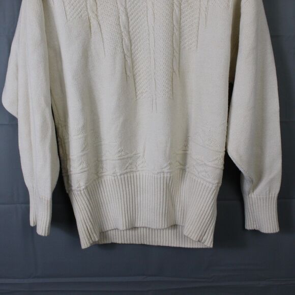 Vintage Bogner Sweater Womens Small Turtleneck Cable Knit Pull Over Wool Blend - Picture 3 of 10